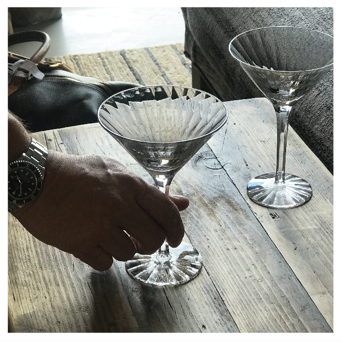English Crystal Martini Glass